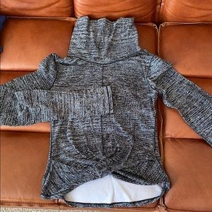 Lululemon long sleeve , cross front, high neck top